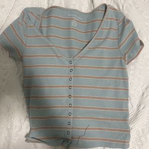 American eagle button up T-shirt